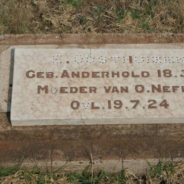 OOSTHUIZEN E. nee ANDERHOLD 1841-1924