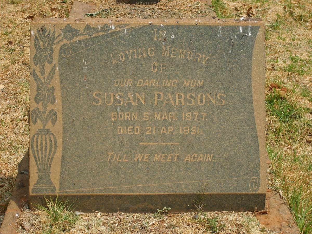 PARSONS Susan 1877-1951