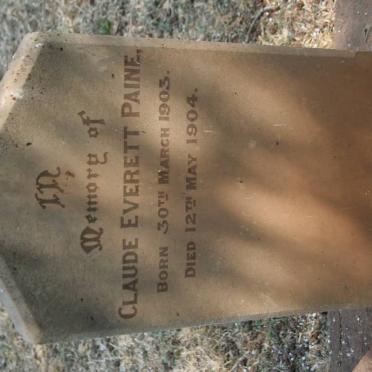 PAINE Claude Everett 1903-1904