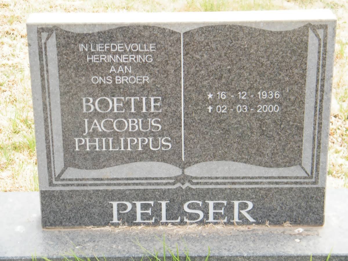 PELSER Jacobus Philippus 1936-2000
