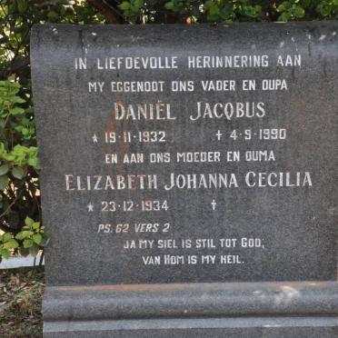 PITTIUS Daniël Jacobus, Gey van 1932-1990 &amp; Elizabeth Johanna Cecilia 1934-