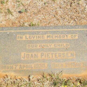 PIETERSEN Joan 1930-1939