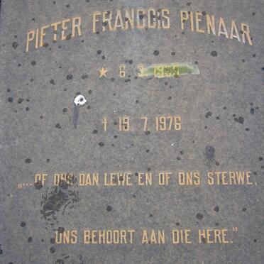 PIENAAR Pieter Francois 1955-1976