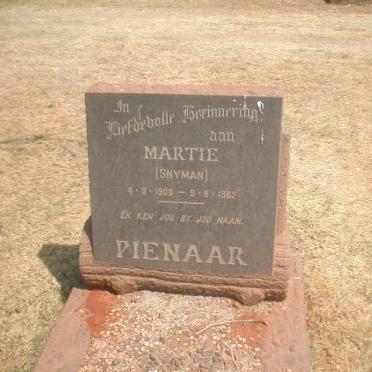 PIENAAR Martie nee SNYMAN 1908-1982
