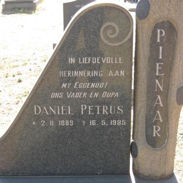 PIENAAR Daniël Petrus 1889-1985