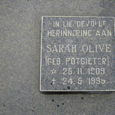 POTGIETER Sarah Olive 1909-1995