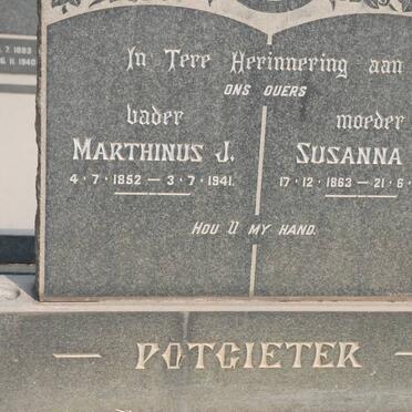 POTGIETER Marthinus J. 1852-1941 &amp; Susanna M. 1863-1959
