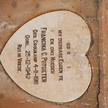 POTGIETER Francina C. nee CROUKAMP 1916-1942