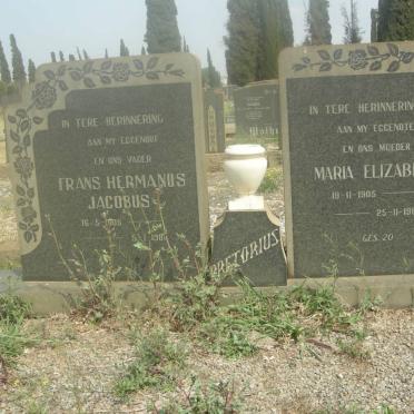 PRETORIUS Frans Hermanus Jacobus 1905-1981 &amp; Maria Elizabeth 1905-1968