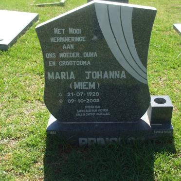 PRINSLOO Maria Johanna 1920-2002