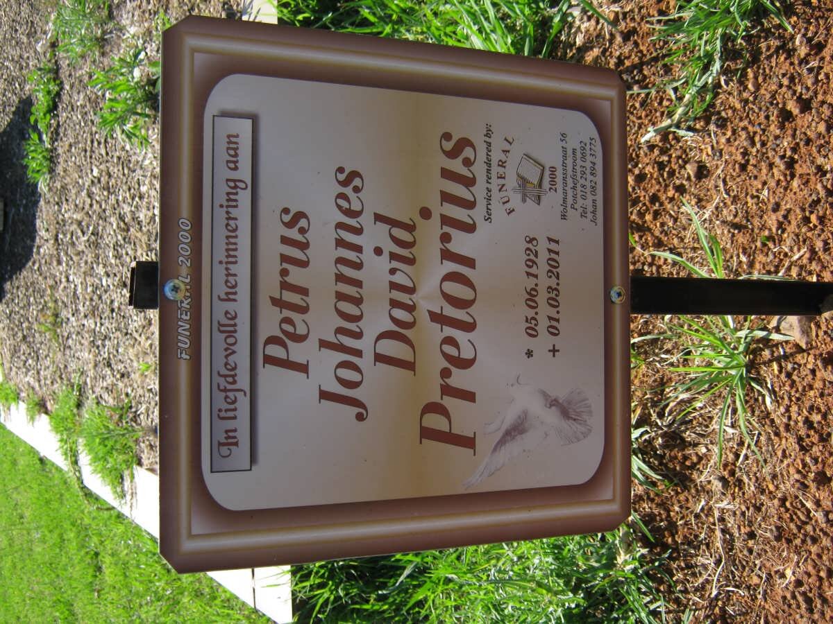 PRETORIUS Petrus Johannes David 1928-2011
