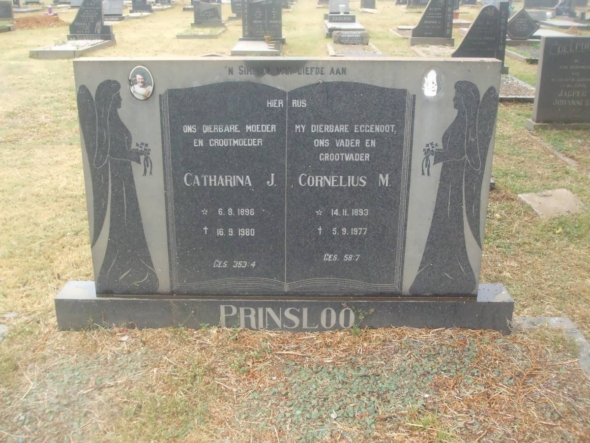 PRINSLOO Cornelius M. 1893-1977 &amp; Catharina J. 1896-1980