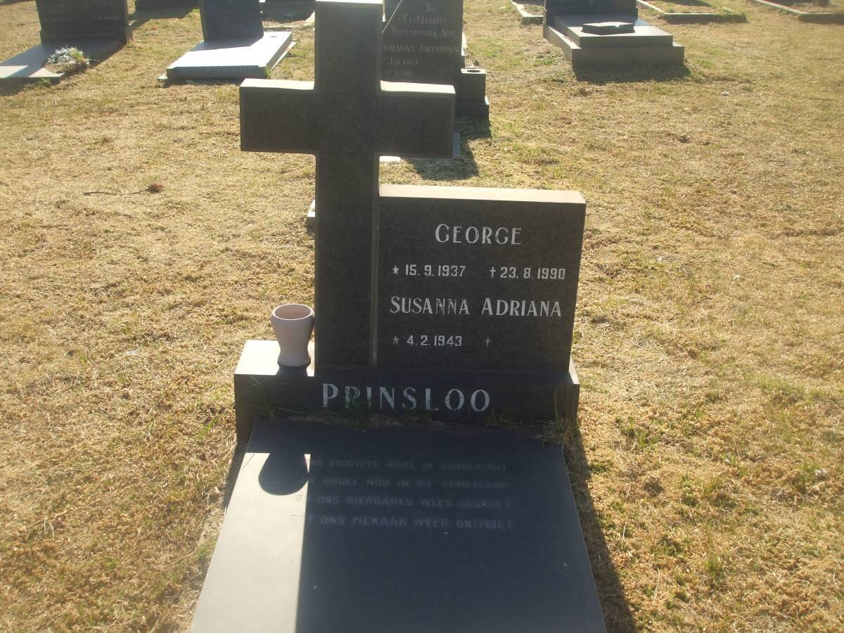 PRINSLOO George 1937-1990 &amp; Susanna Adriana 1943-