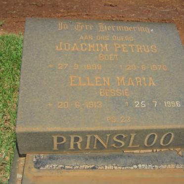 PRINSLOO Joachim Petrus 1898-1976 &amp; Ellen Maria 1913-1996