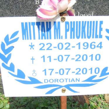 PHUKUILE Mittah M. 1964-2010