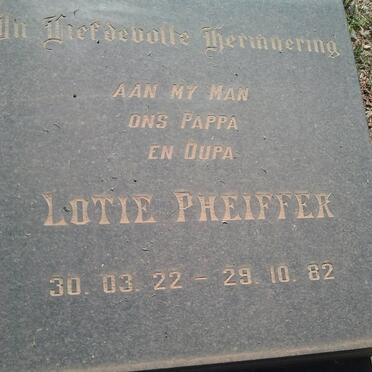 PHEIFFER Lotie 1922-1982