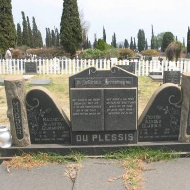 PLESSIS Pieter Barend Elardus, du 19??-1982 &amp; Magrieta Alletta Elizabeth 1931-1997