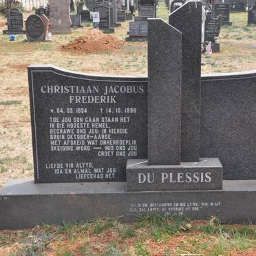 PLESSIS Christiaan Jacobus Frederik, du 1934-1996