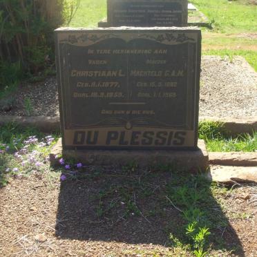 PLESSIS Christiaan L., du  1877-1959 &amp; Machteld C.A.M. 1882-1965