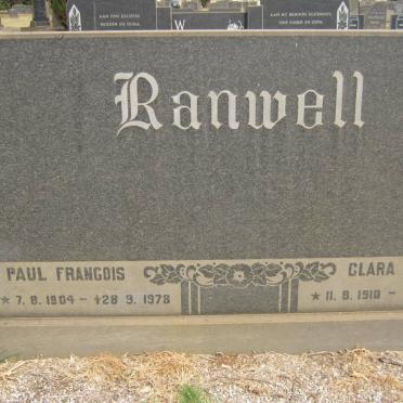 RANWELL Paul Francois 1904-1978 &amp; Clara Isabella 1910-1976