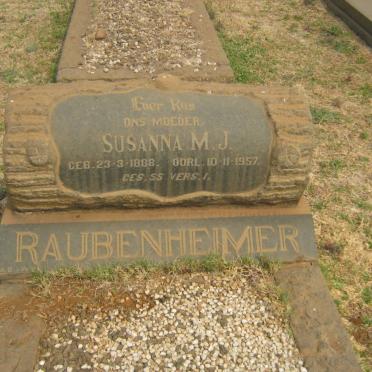 RAUBENHEIMER Susanna M.J. 1888-1957