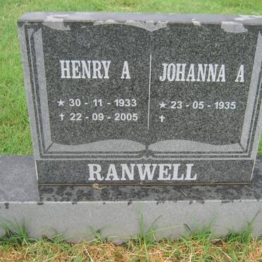 RANWELL Henry A. 1933-2005 &amp; Johanna A. 1935-