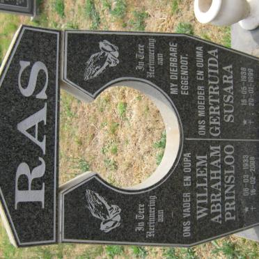 RAS Willem Abraham Prinsloo 1933-2008 &amp; Gertruida Susara 1938-1999