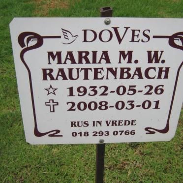 RAUTENBACH Maria M.W. 1932-2008