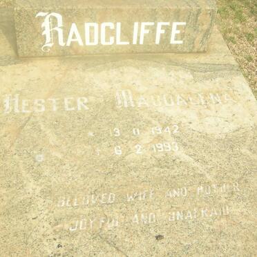 RADCLIFFE Hester Magdalena 1942-1993