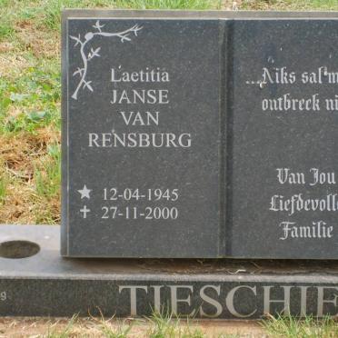 RENSBURG Láetitia, Janse van 1945-2000