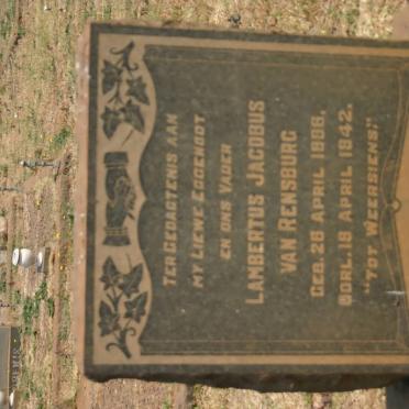 RENSBURG Lambertus Jacobus, van 1886-1942