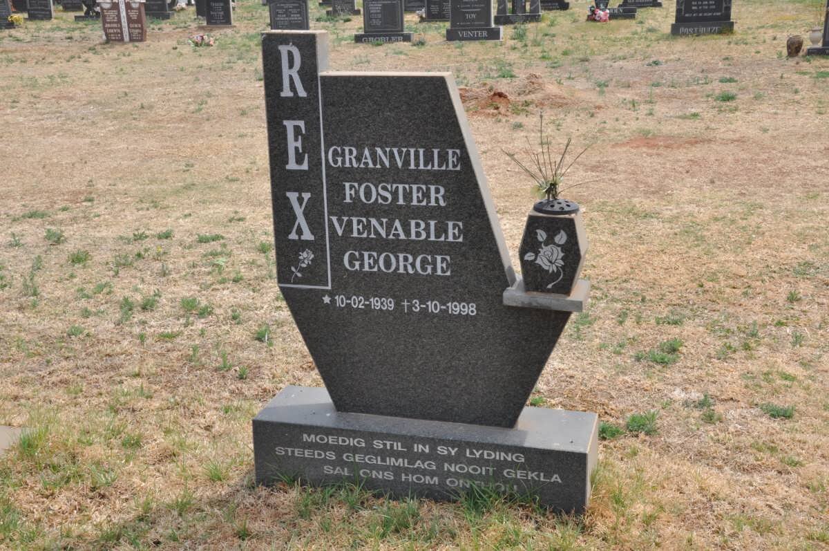 REX Granville Foster Venable George 1939-1998