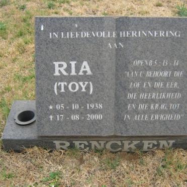 RENCKEN Ria 1938-2000