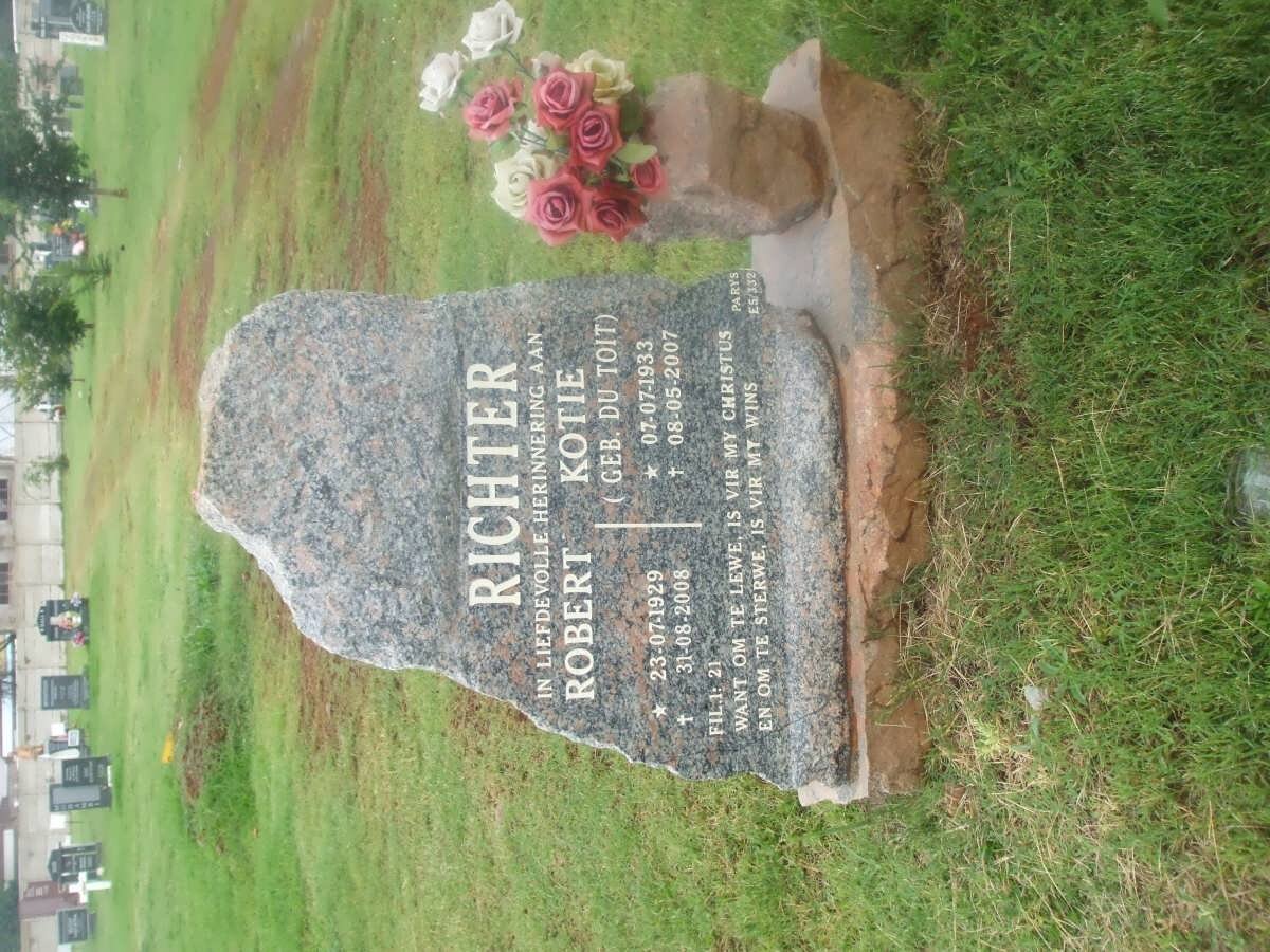 RICHTER Robert 1929-2008 &amp; Kotie DU TOIT 1933-2007