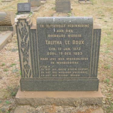 ROUX Talitha, le 1873-1953