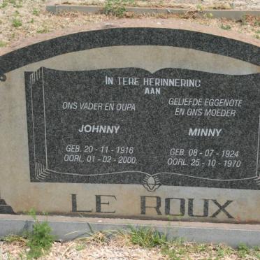 ROUX Johnny, le 1916-2000 &amp; Minny 1924-1970