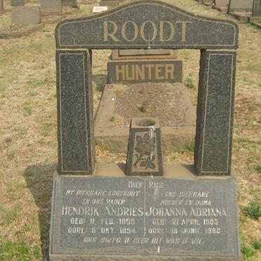 ROODT Hendrik Andries 1898-1954 &amp; Johanna Adriana 1903-1990