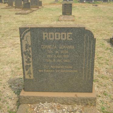 ROODE Cornelia Johanna nee De BEER 1881-1950