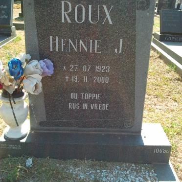 ROUX Hennie J. 1923-2000