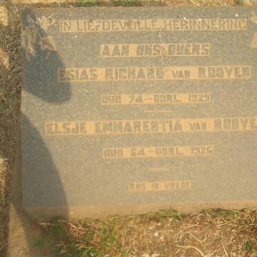 ROOYEN Esias Richard, van -1925 &amp; Elsje Emmarentia -1926