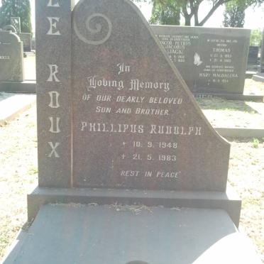 ROUX Phillipus Rudolph, le 1948-1983