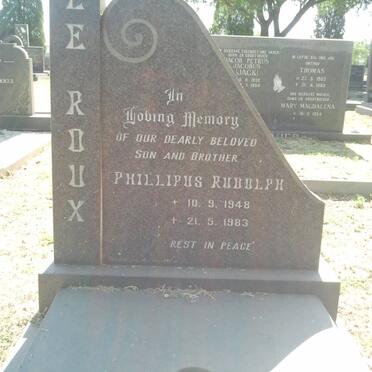 ROUX Phillipus Rudolph, le 1948-1983
