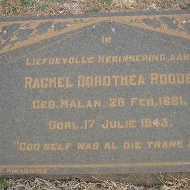 ROODE Rachel Dorothea nee MALAN 1881-1943