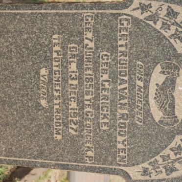 ROOYEN Gertruida, van nee GERICKE 1856-1927