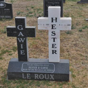 ROUX Gawie, le 1956- &amp; Hester 1958-2000