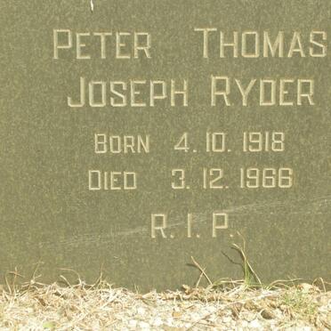 RYDER Peter Thomas Joseph 1918-1966
