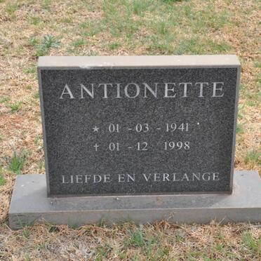 SWART Antionette 1941-1998