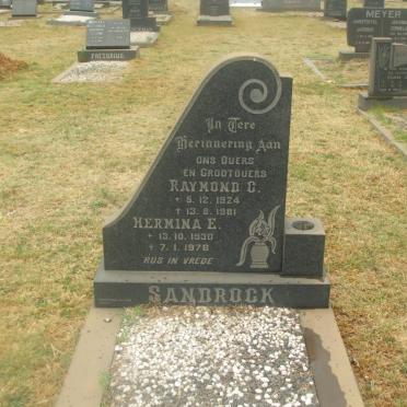 SANDROCK Raymond C. 1924-1981 &amp; Hermina E. 1930-1978