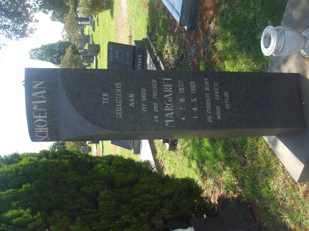 SCHOEMAN Margaret 1937-1989