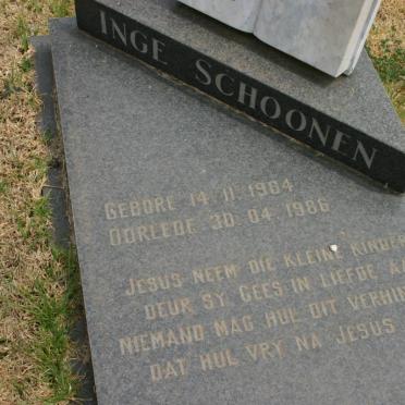 SCHOONEN Inge 1984-1986